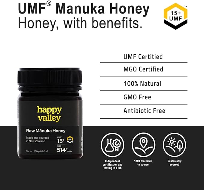NZ UMF 15+ Mānuka Honey (MGO 514) 250g