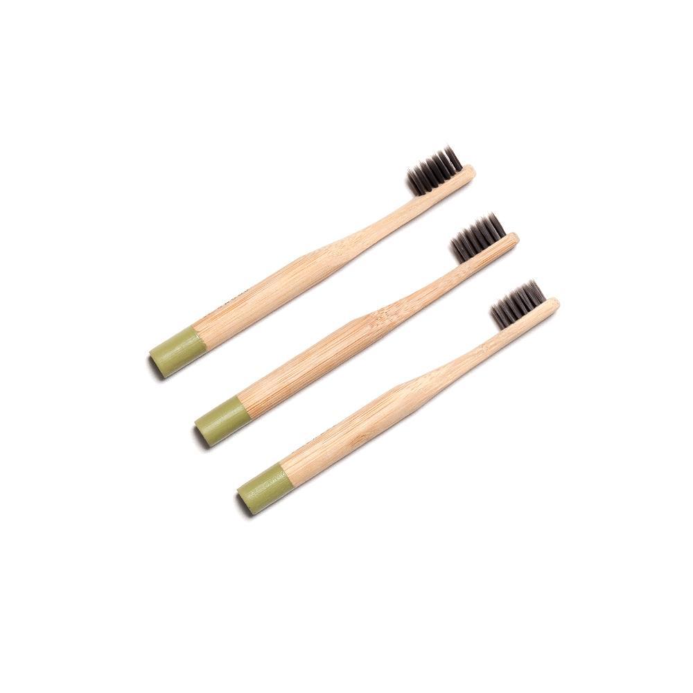 ECO BAMBOO Tooth Brushes - Child Green (3pcs)