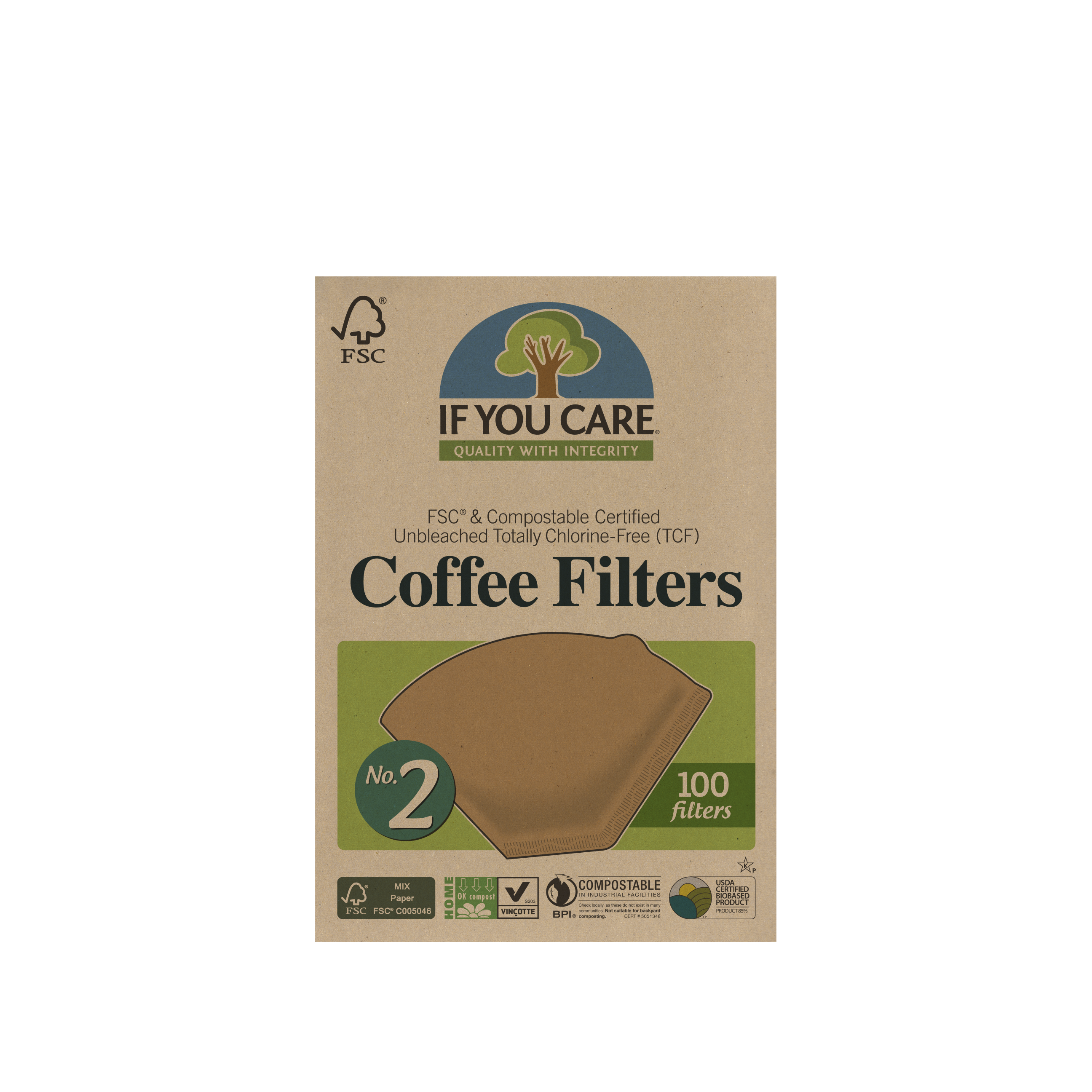 No. 2 Coffee Filters FSC Mix 70%