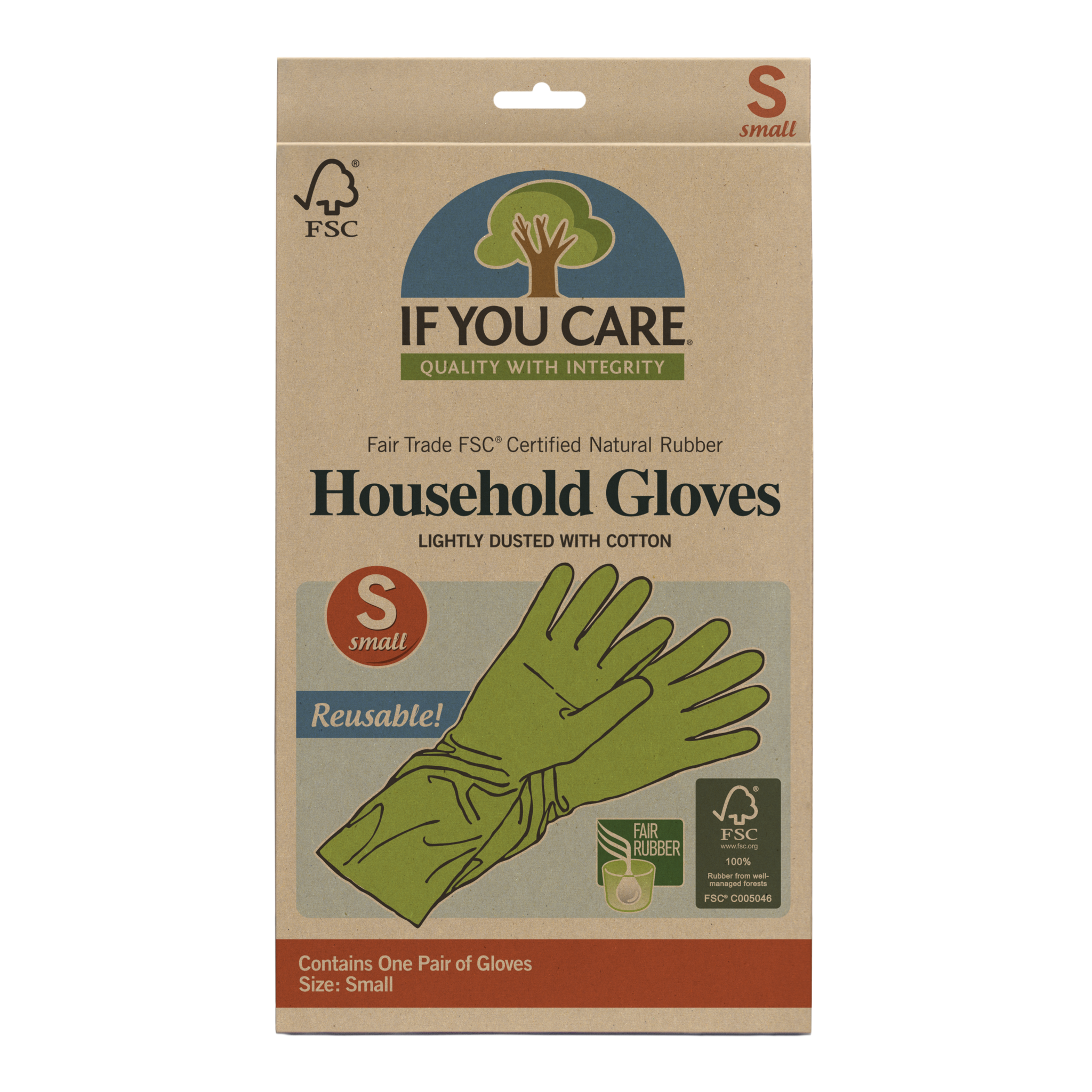FSC Certified Natural Household Gloves - Large