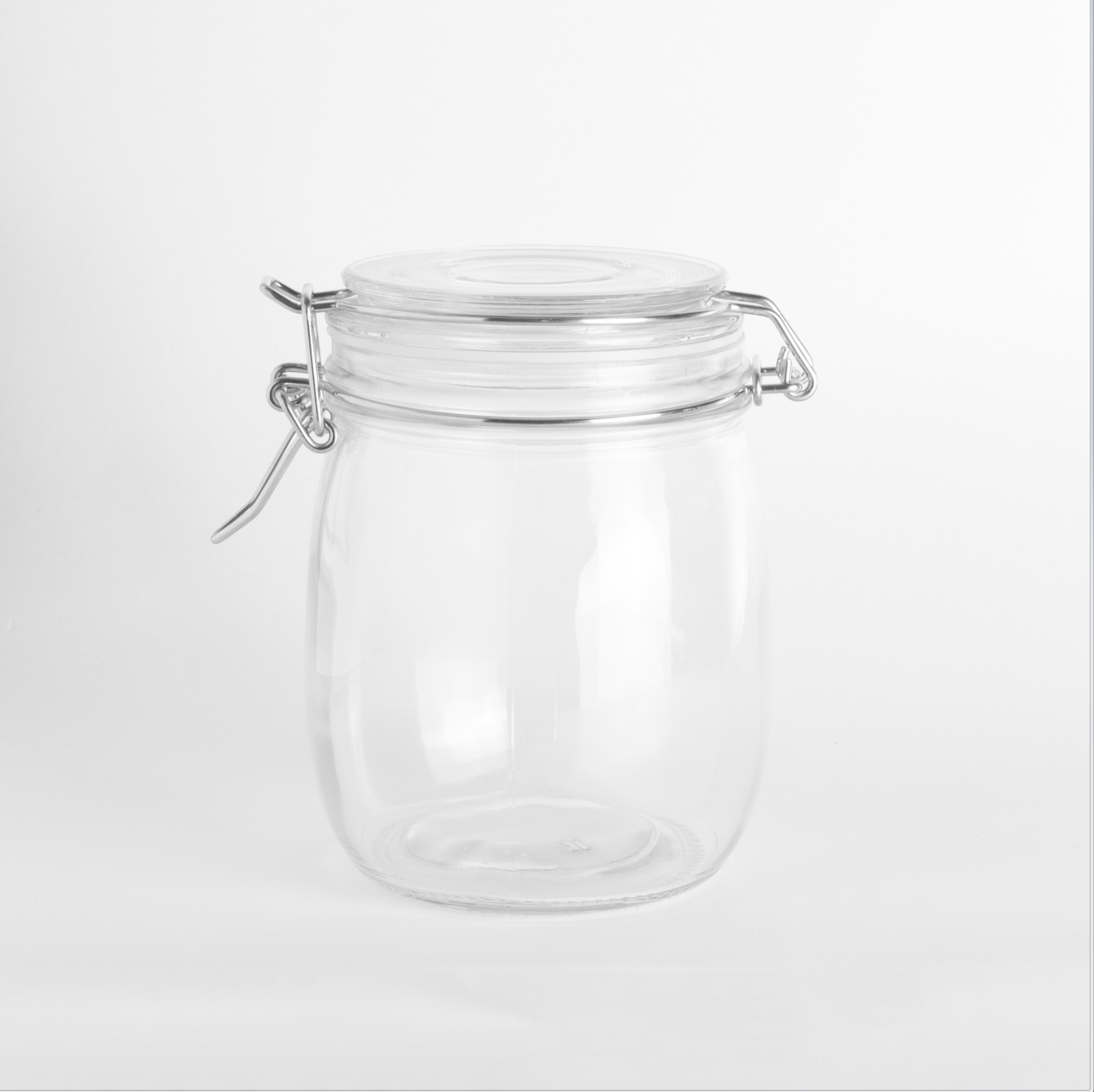 Glass Container Stainless Steel Clip 500Ml (wt.450g)