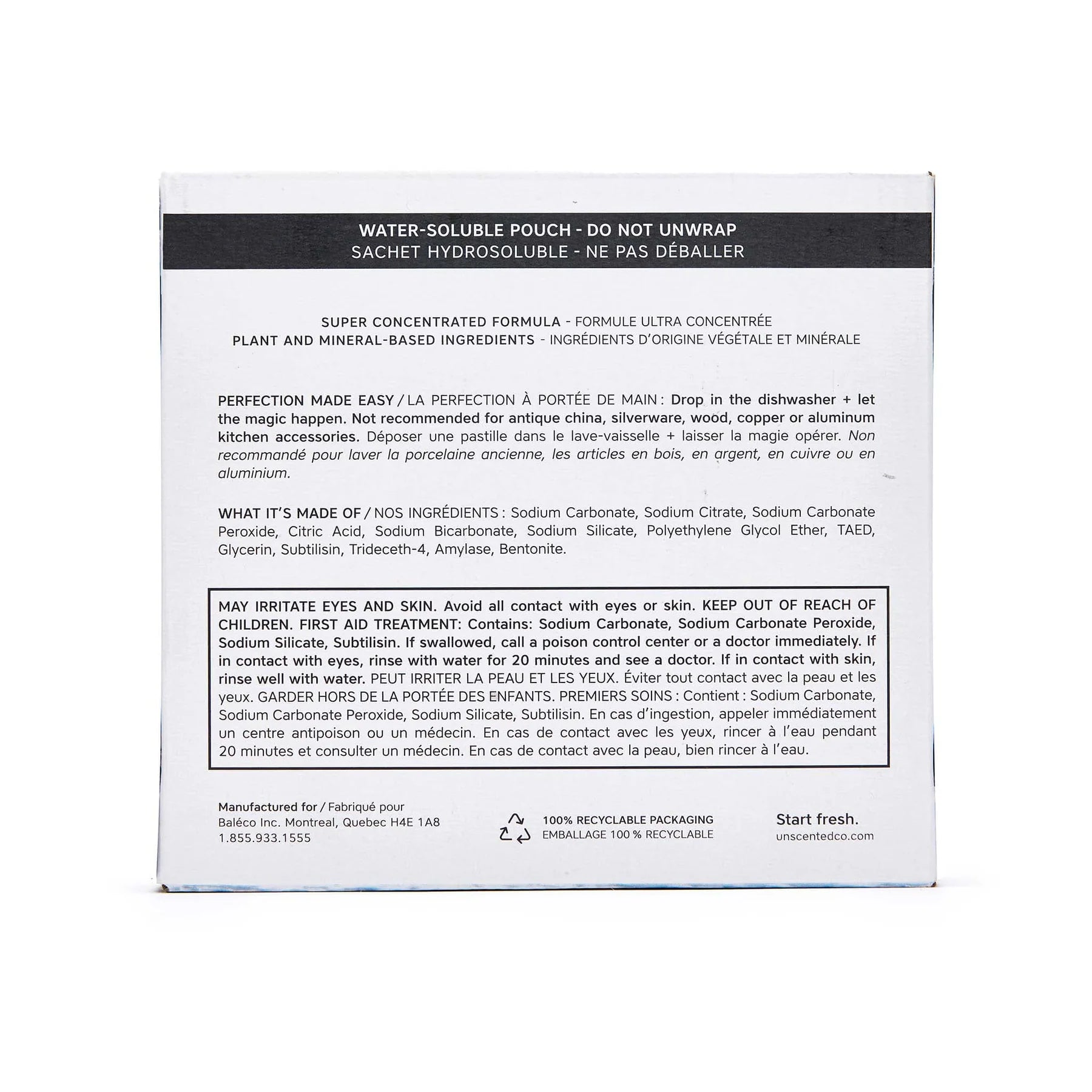 U11 - Unscented Ecodesigned Dish Tabs (30pc)