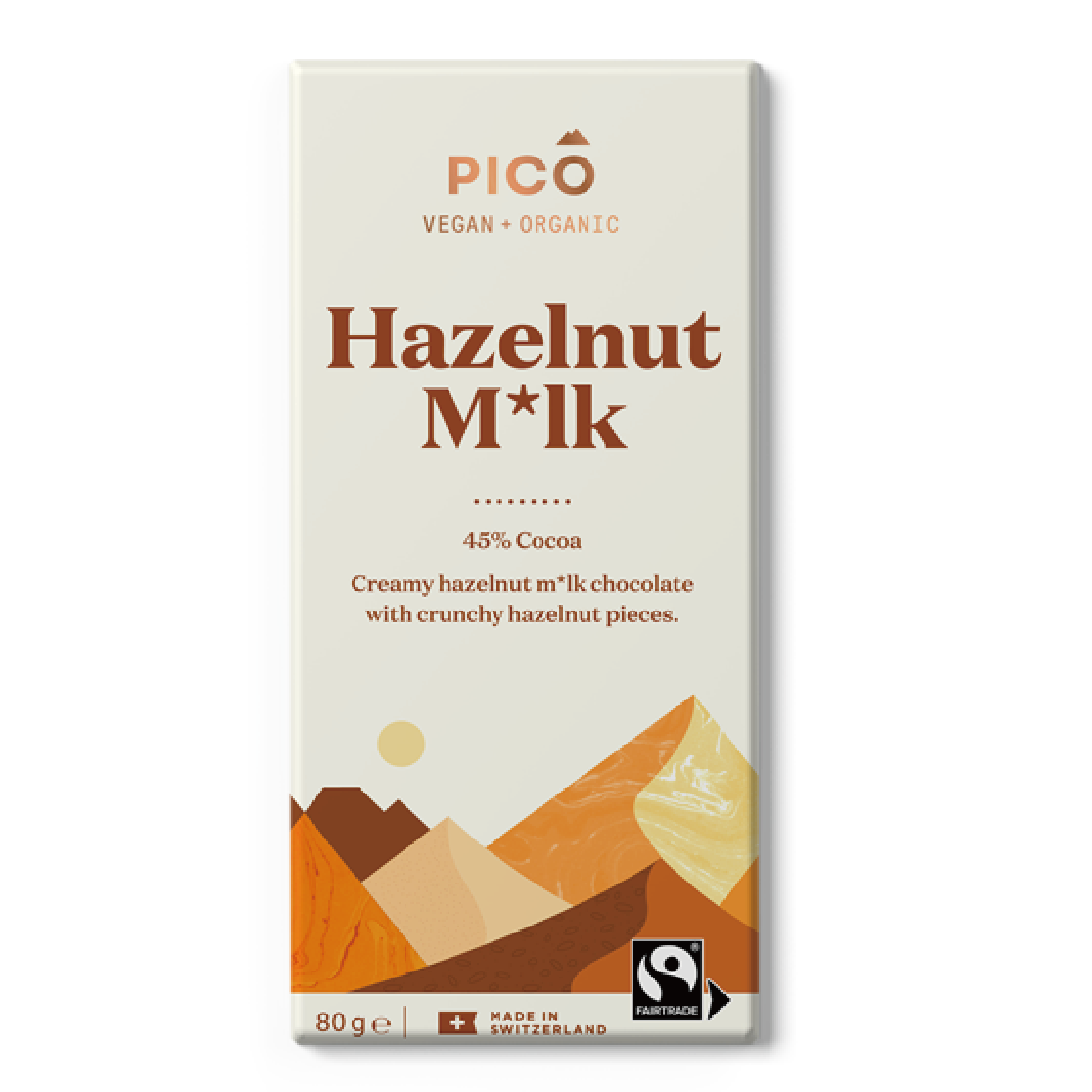 Organic Vegan Chocolate - Hazelnut Milk 80g