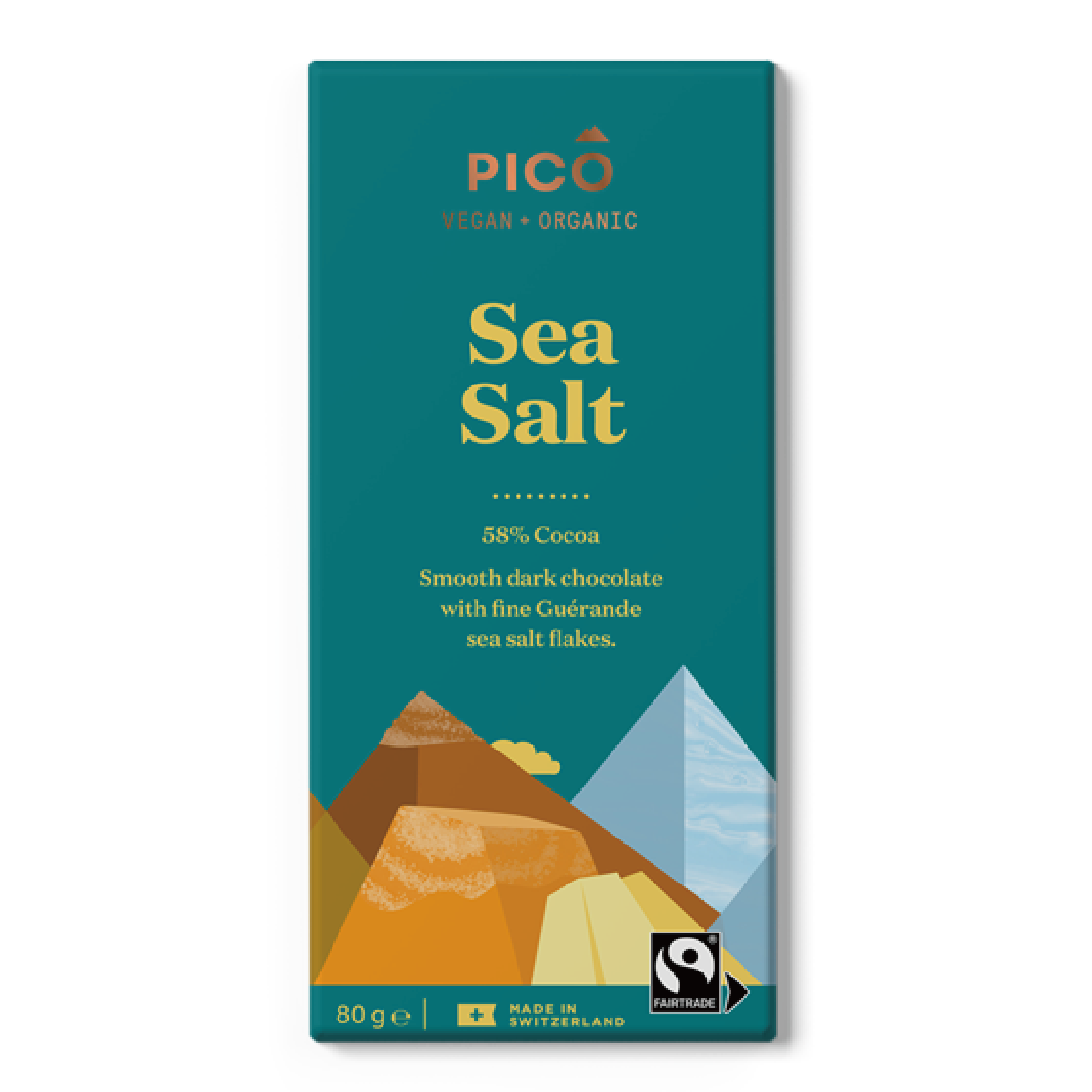 Organic Vegan Chocolate - Sea Salt 80g