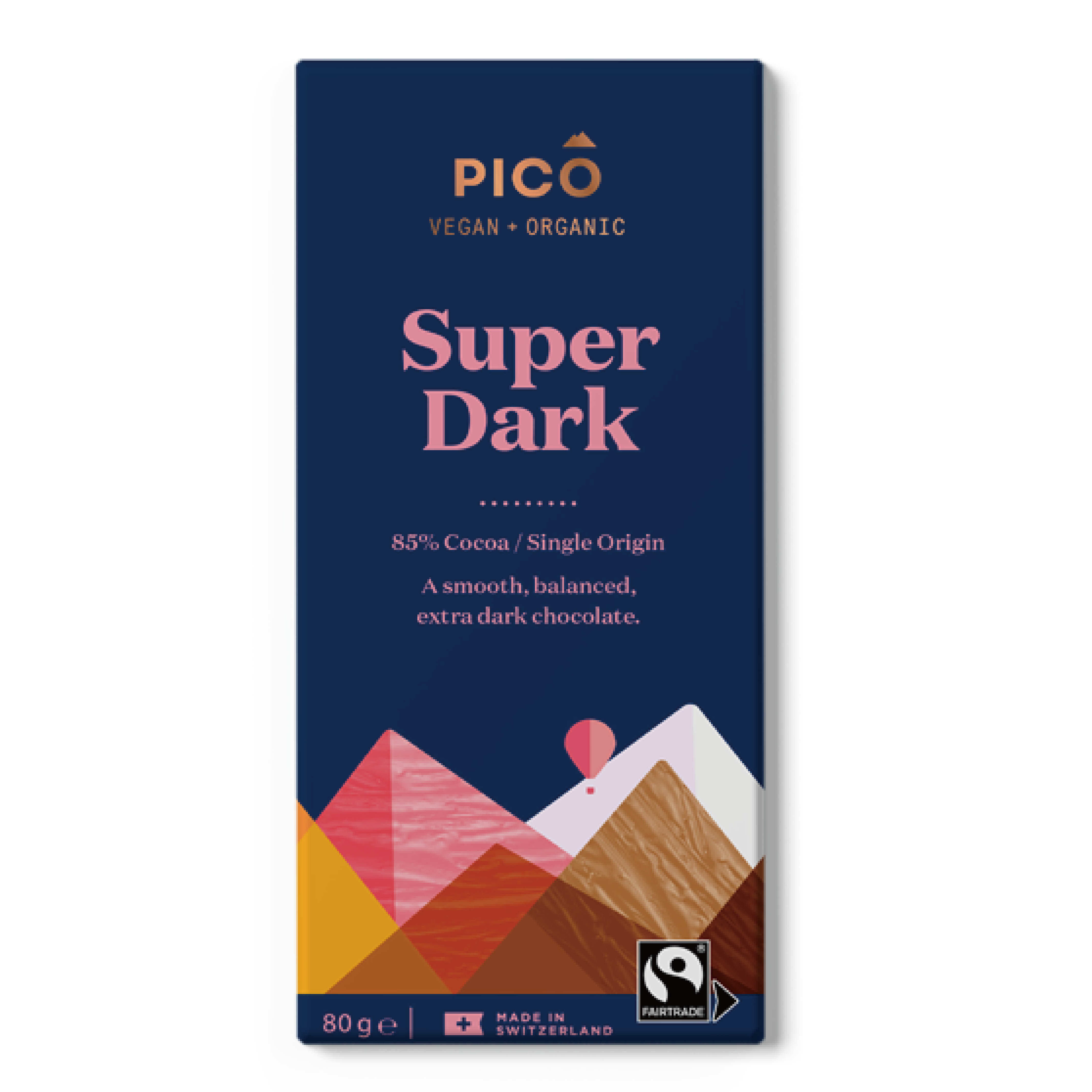 Organic Vegan Chocolate - Super Dark 80g