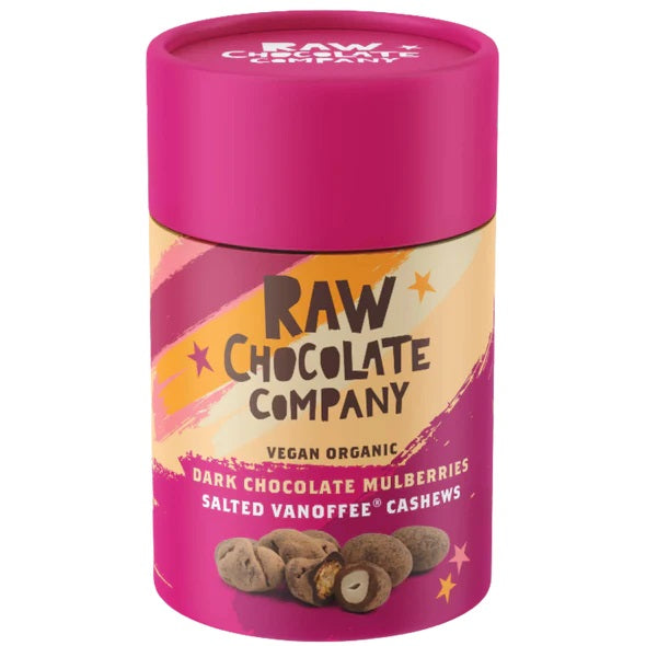 Chocolate Mulberries and Vanoffee Cashews Gift Tub 180g