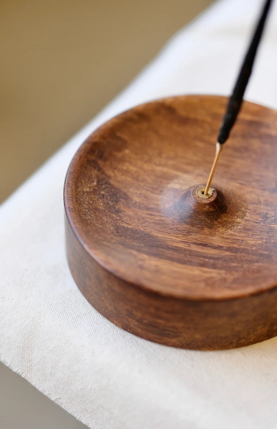 Wooden Incense Holder - Round