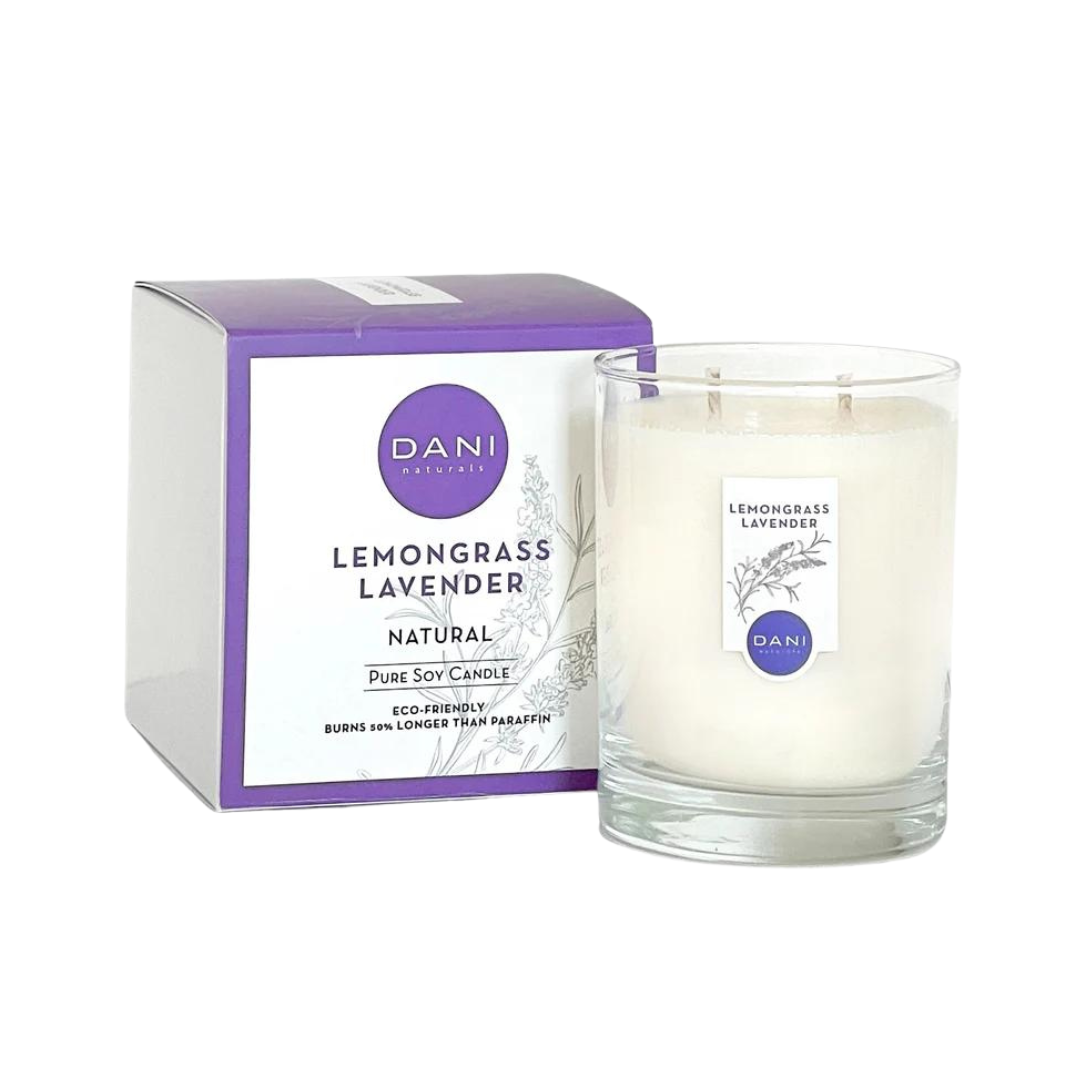 Lemongrass Lavender Glass Candle