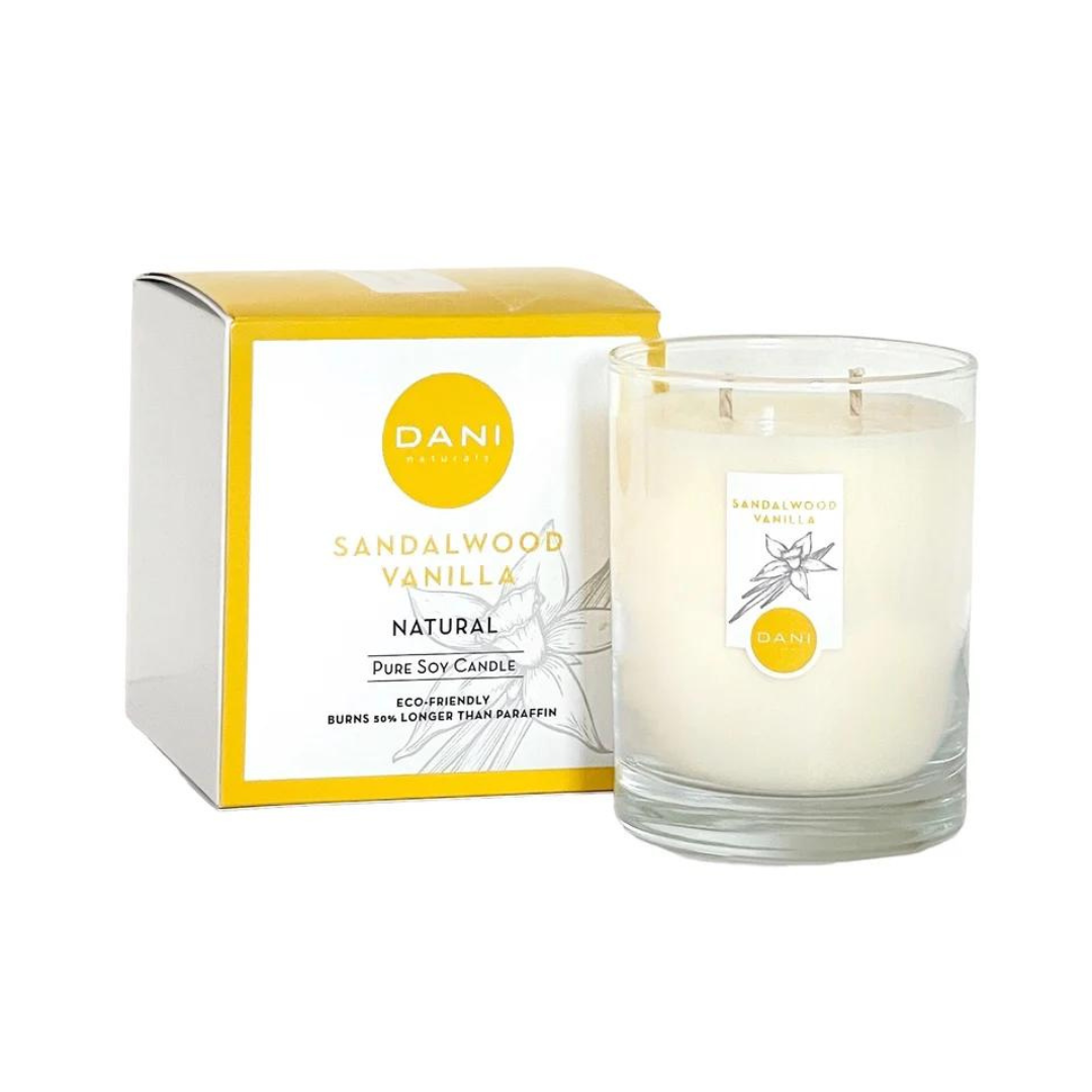 Sandalwood Vanilla Glass Candle