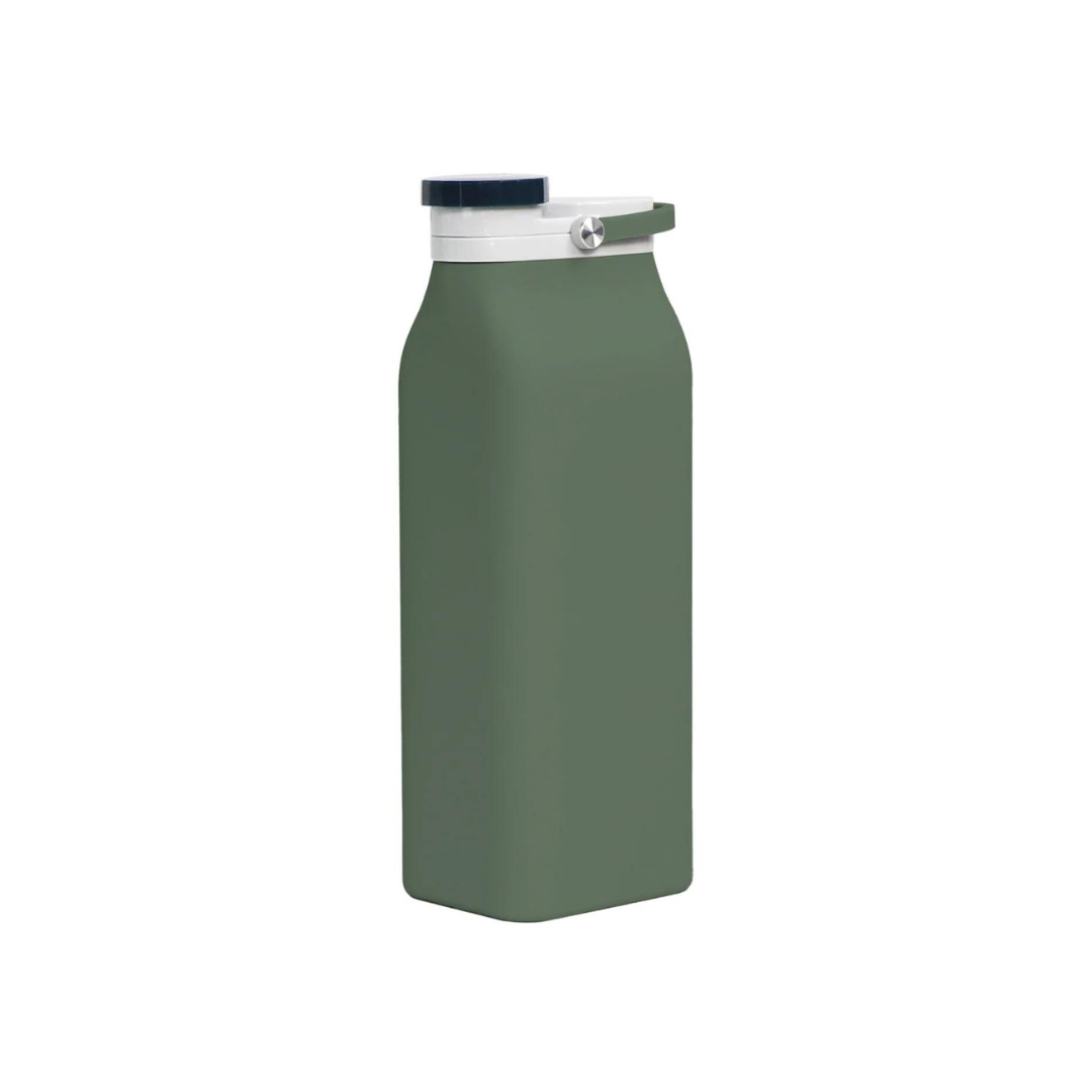 Foldable Silicone Water Bottle 600Ml - Forest Green