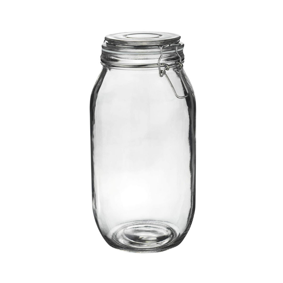 Glass Container Stainless Steel Clip 2000Ml (wt. 820g)