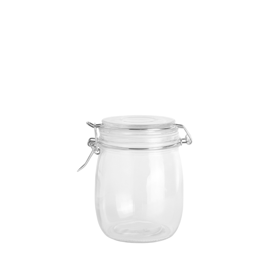 Glass Container Stainless Steel Clip 250Ml (wt.350g)