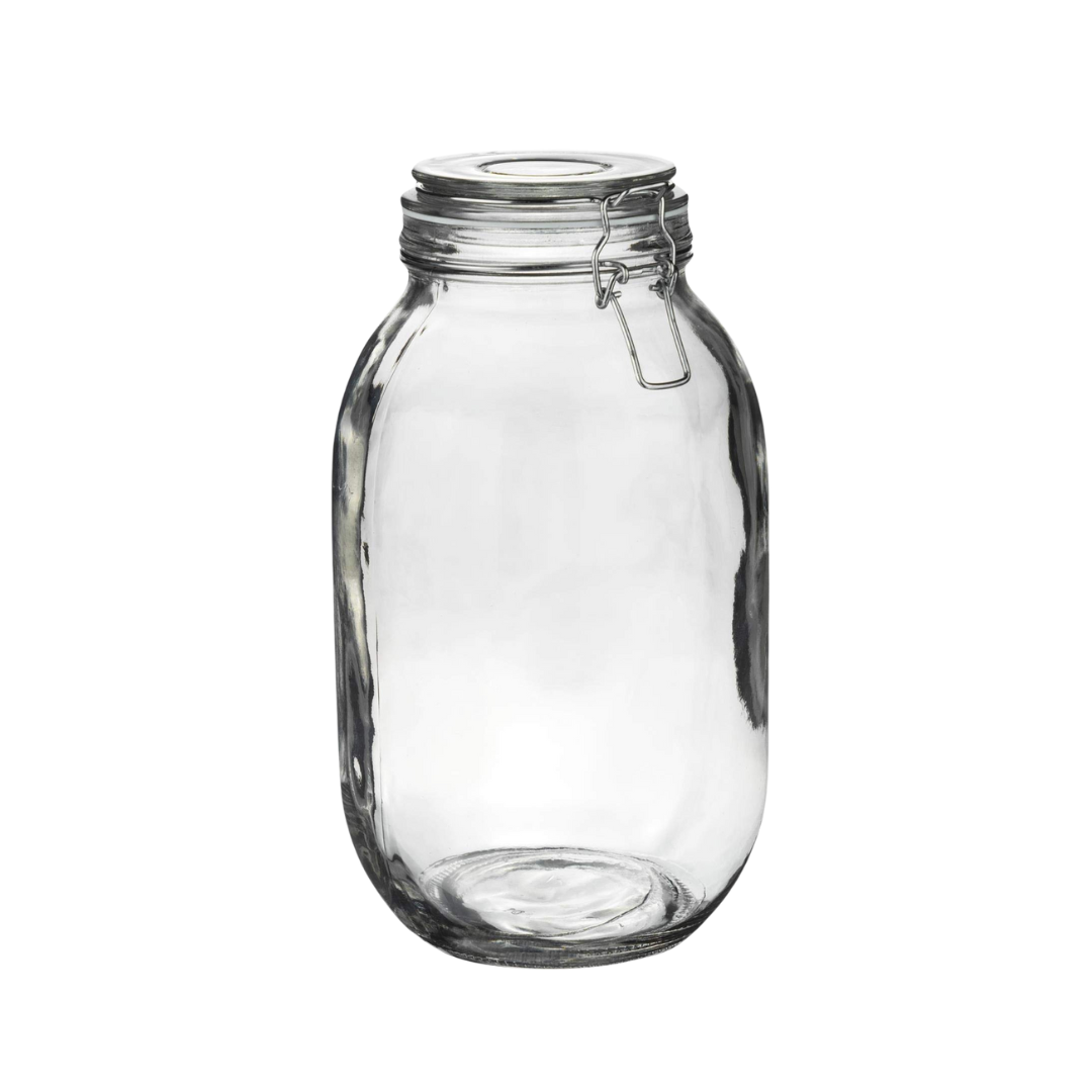 Glass Container Stainless Steel Clip 3000Ml (wt.1230g)