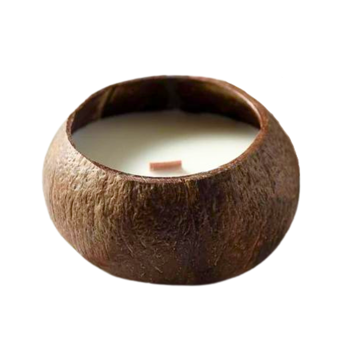 Natural Essential Oil Coconut Shell Candle 300g - Cherry blossom