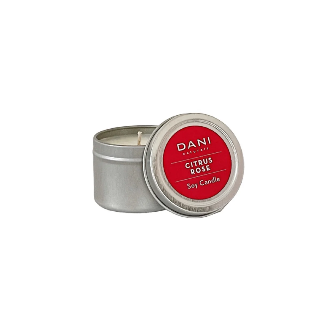 Citrus Rose Travel Tin Candle